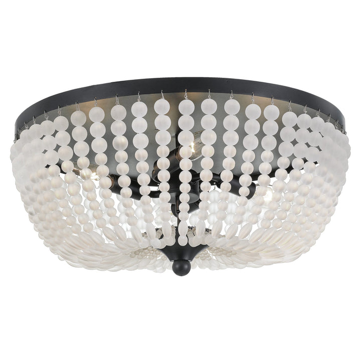 Crystorama Crystorama Rylee 4 Light Matte Black Flush Mount