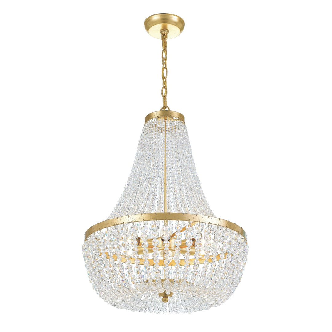 Rylee 6 Light Antique Gold Chandelier Crystorama