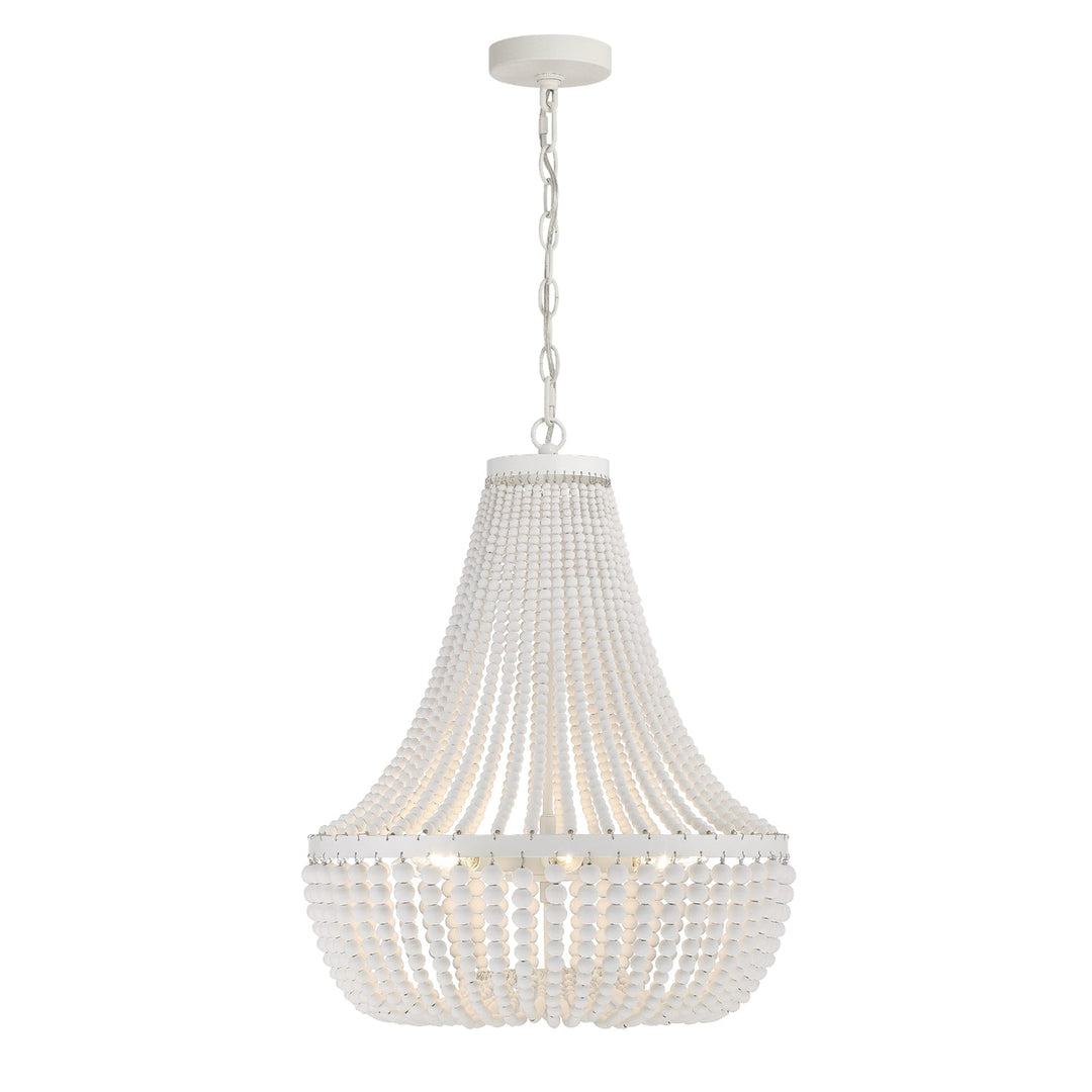 Rylee 6 Light Matte White Chandelier Crystorama