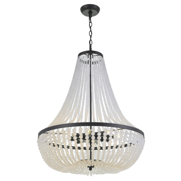 Rylee 8 Light Matte Black Chandelier Crystorama