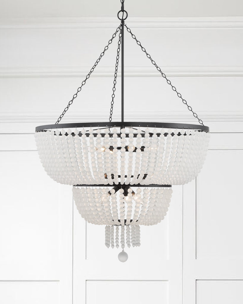 Rylee 12 Light Matte Black Chandelier Crystorama