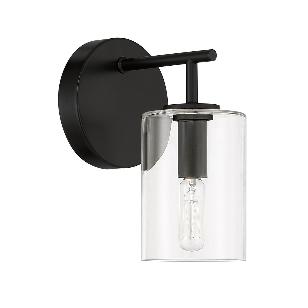 CRAFTMADE Hailie 1 Light Wall Sconce in Flat Black