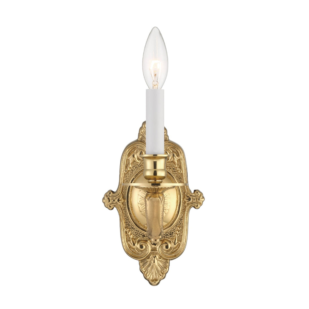 Crystorama Crystorama Crystorama 1 Light Polished Brass Cast Sconce