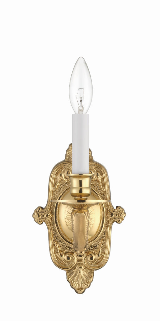 Crystorama Crystorama Crystorama 1 Light Polished Brass Cast Sconce