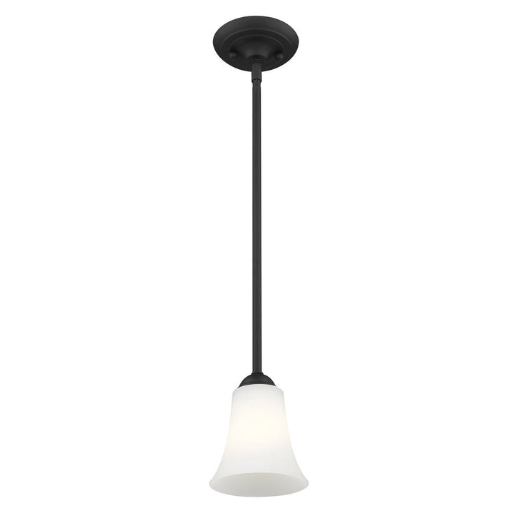 1 Light Black Single Pendant Livex