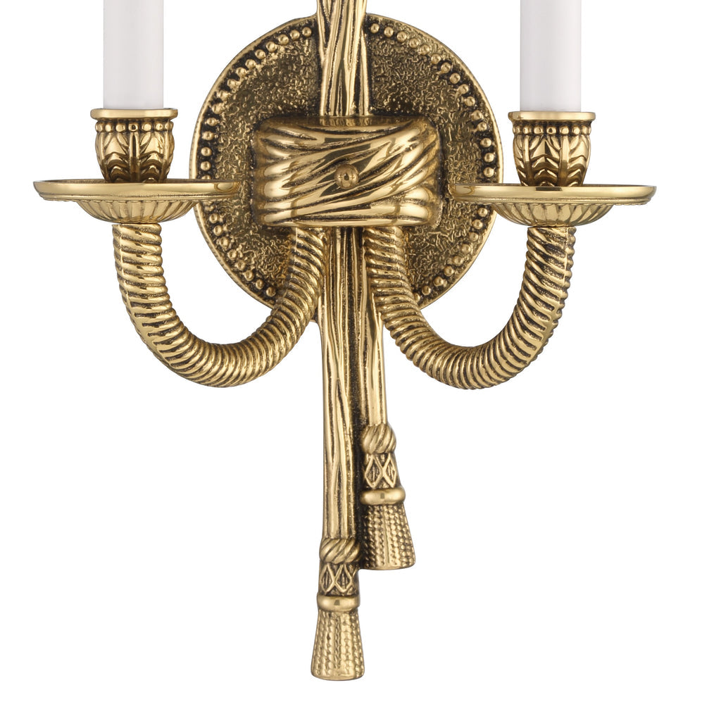 Crystorama 2 Light Olde Brass Cast Sconce Crystorama