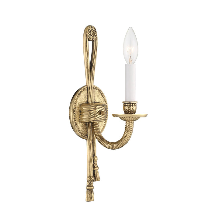 Crystorama Crystorama Crystorama 1 Light Olde Brass Cast Sconce