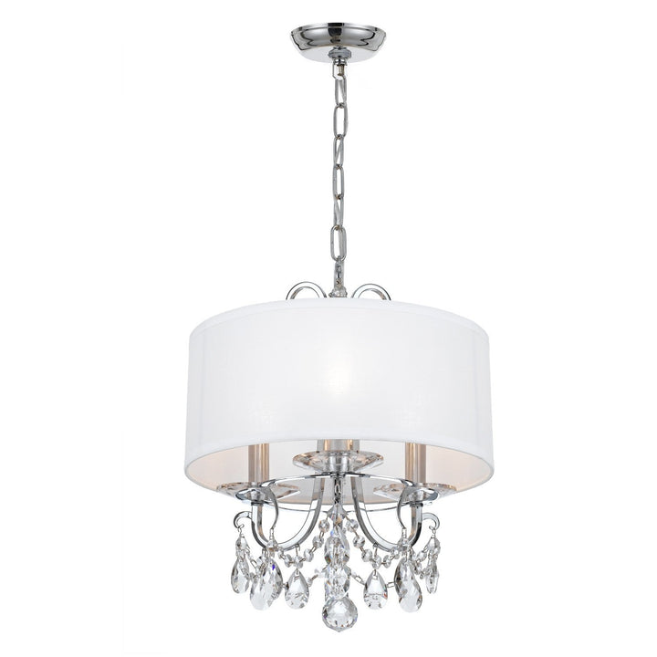 Othello 3 Light Clear Crystal Polished Chrome Mini Chandelier Crystorama