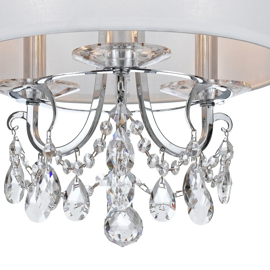 Crystorama Crystorama Othello 3 Light Polished Chrome Semi Flush Mount