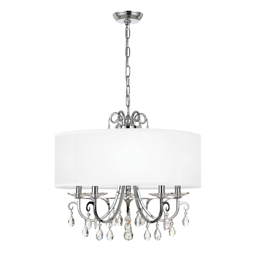 Othello 5 Light Clear Crystal Polished Chrome Chandelier Crystorama