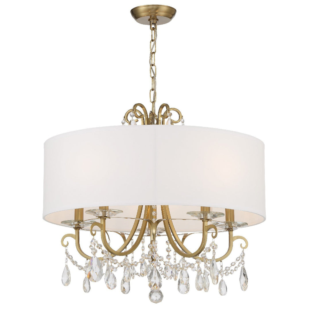 Othello 5 Light Spectra Crystal Vibrant Gold Chandelier Crystorama