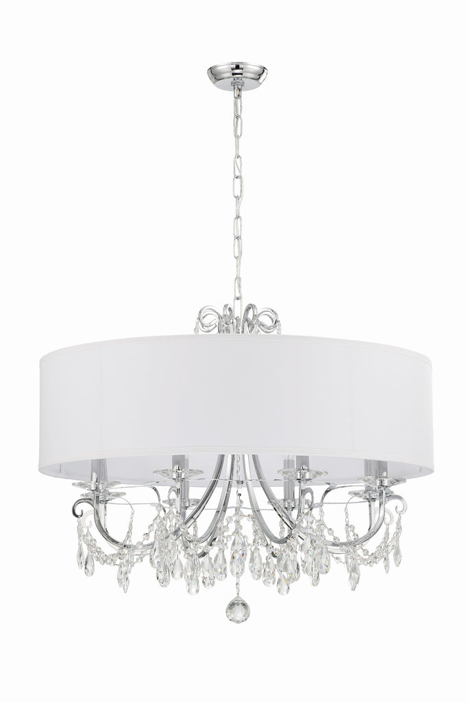 Othello 8 Light Polished Chrome Chandelier Crystorama