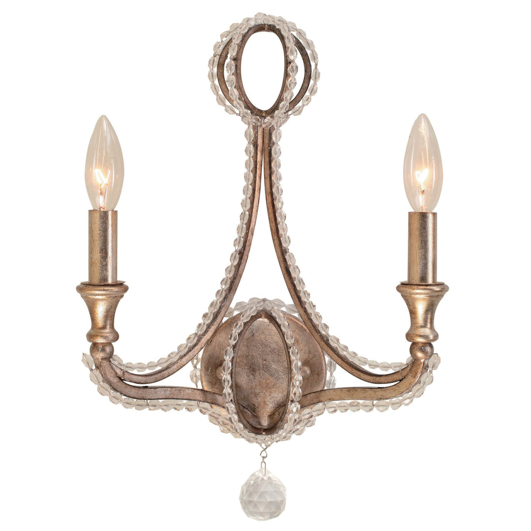 Crystorama Crystorama Garland 2 Light Distressed Twilight Sconce