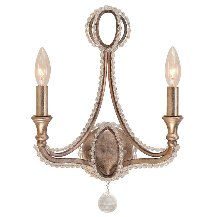 Crystorama Crystorama Garland 2 Light Distressed Twilight Sconce