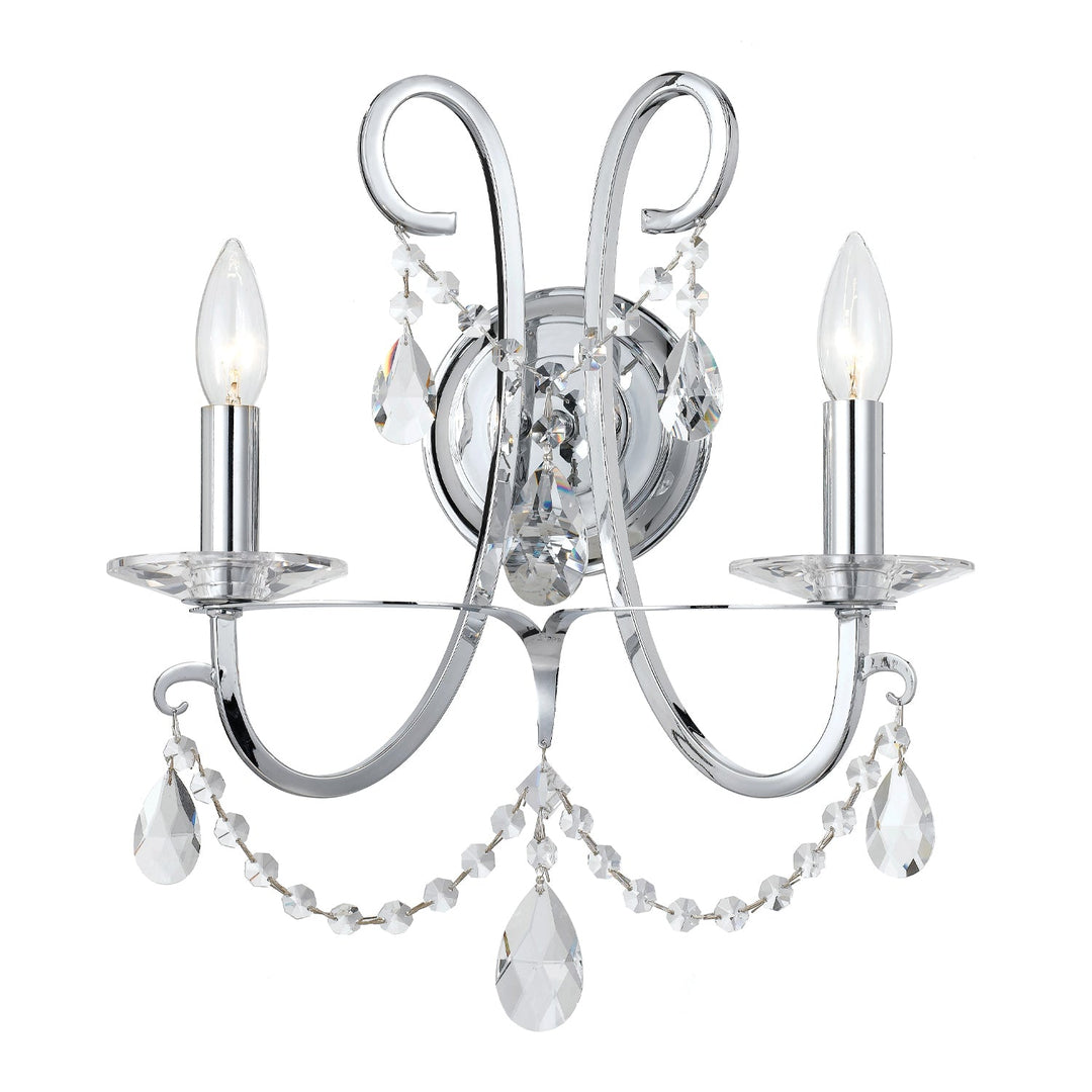 Crystorama Crystorama Othello 2 Light Polished Chrome Sconce