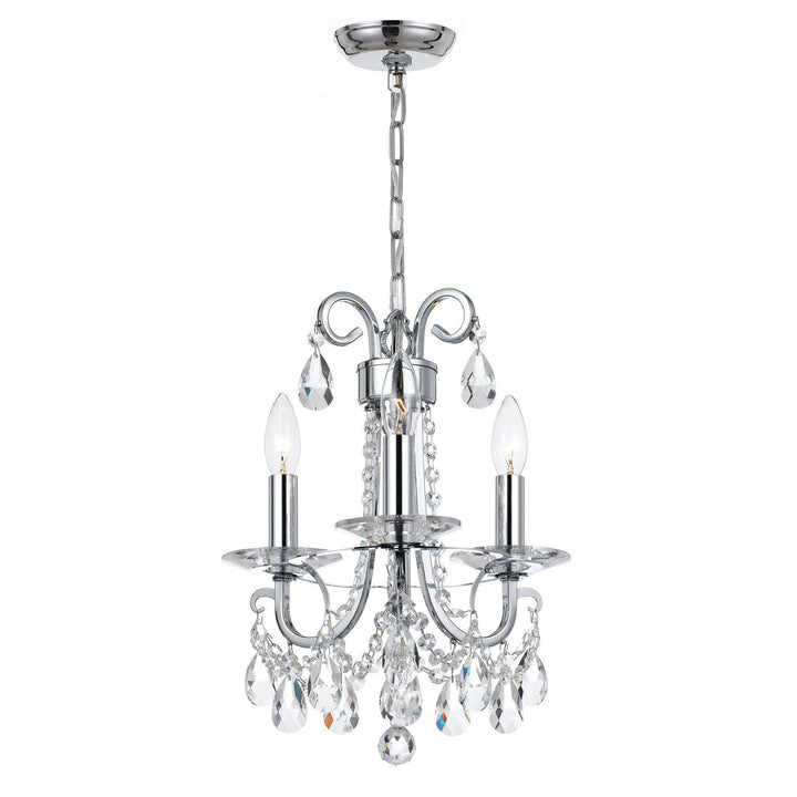 Othello 3 Light Polished Chrome Mini Chandelier Crystorama