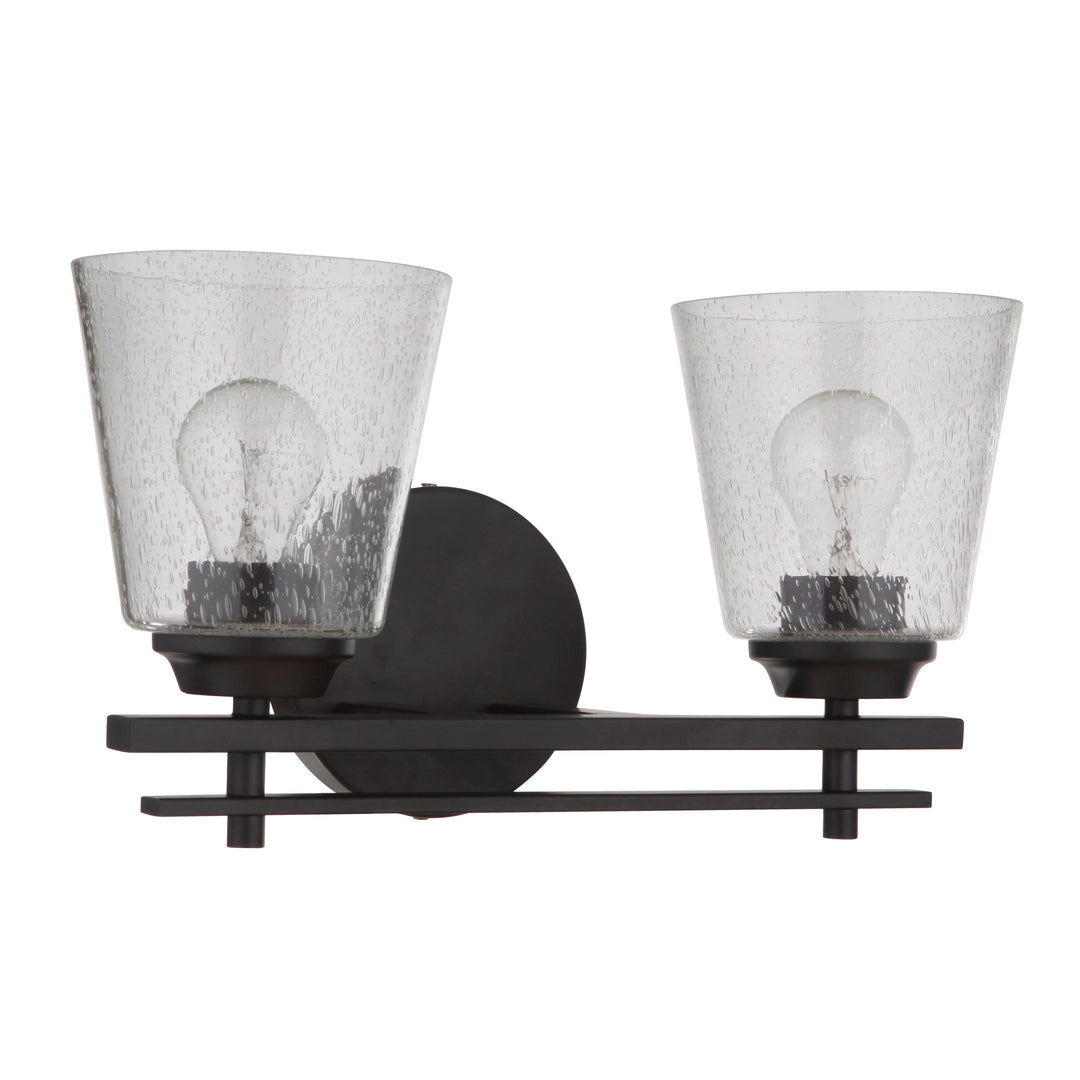 CRAFTMADE Drake 2 Light Vanity in Flat Black