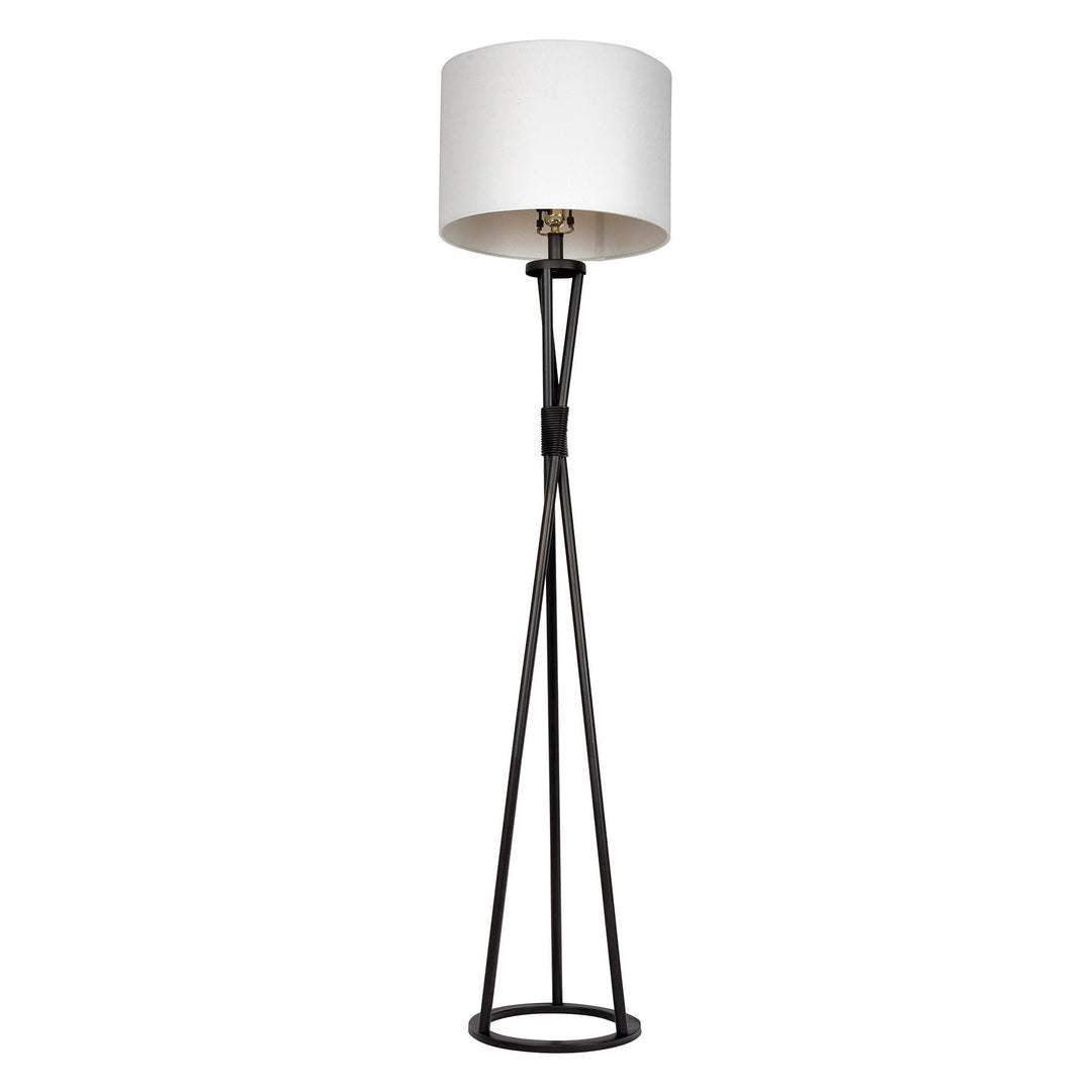 CRAFTMADE 1 Light Metal Base Floor Lamp in Flat Black