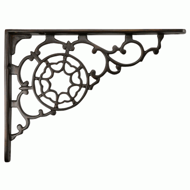 COPPER MOUNTAIN HARDWARE 7 1/2 Inch Solid Brass Star Shape Shelf Bracket (Oil Rubbed Bronze Finish)