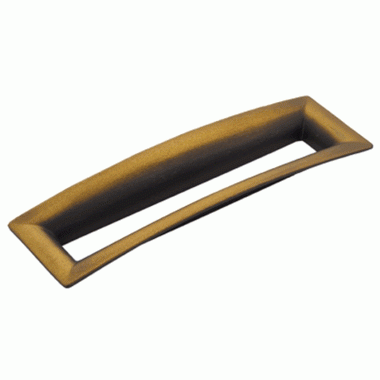 SCHAUB 7 Inch (6 1/4 Inch c-c) Finestrino Flared Rectangle Pull (Burnished Bronze Finish)