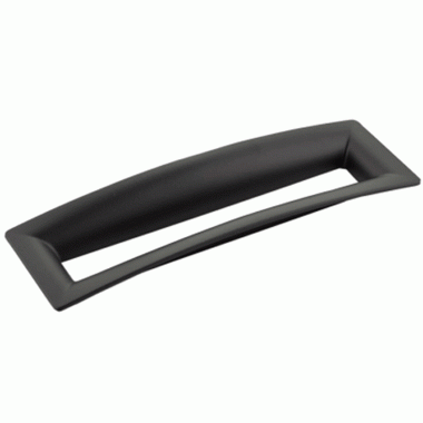 SCHAUB 7 Inch (6 1/4 Inch c-c) Finestrino Flared Rectangle Pull (Matte Black Finish)