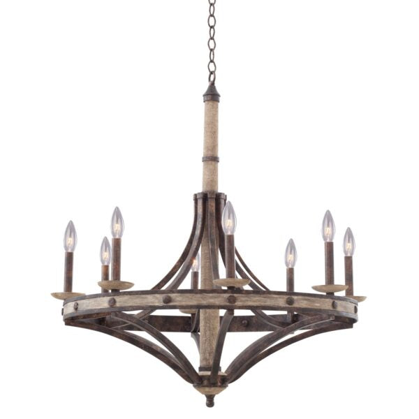 Kalco Coronado 8 Light Round Chandelier