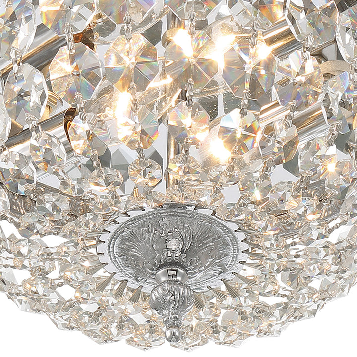 Crystorama Crystorama Crystorama 2 Light Spectra Crystal Polished Chrome Flush Mount