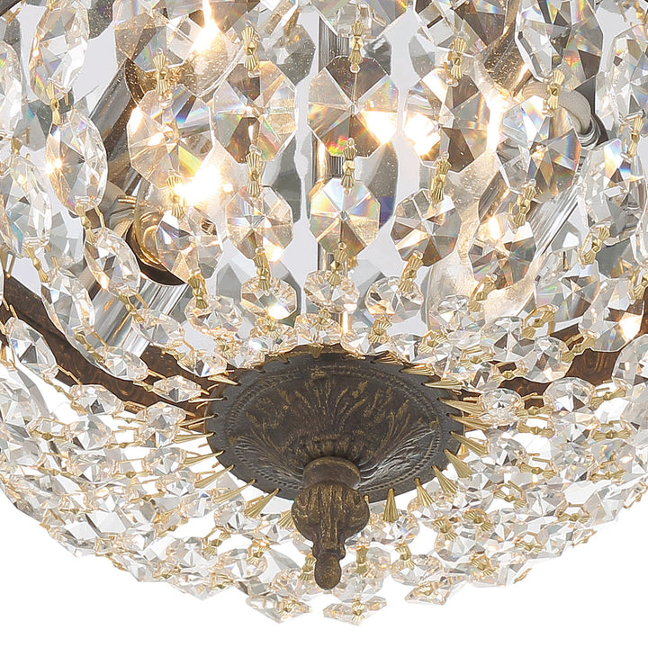 Crystorama Crystorama Crystorama 2 Light Clear Italian Crystal English Bronze Flush Mount