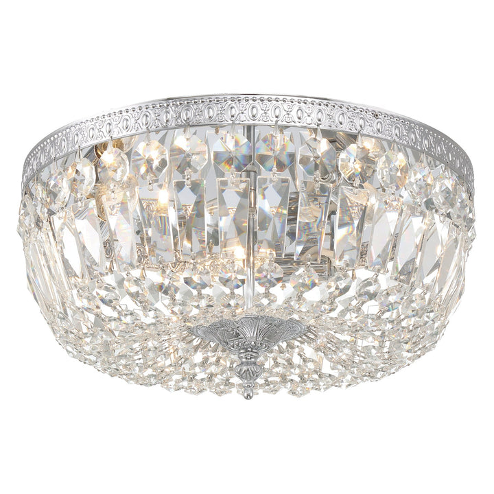 Crystorama Crystorama Crystorama 3 Light Spectra Crystal Polished Chrome Flush Mount