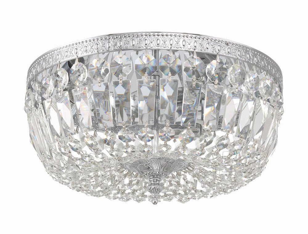 Crystorama Crystorama Crystorama 3 Light Spectra Crystal Polished Chrome Flush Mount