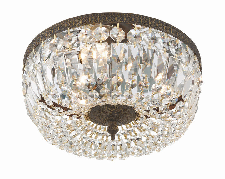 Crystorama Crystorama Crystorama 3 Light Swarovski Strass Crystal English Bronze Flush Mount