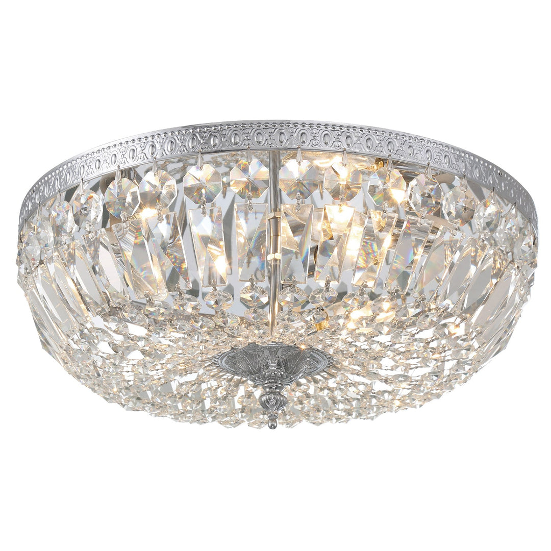 Crystorama Crystorama Crystorama 3 Light Swarovski Strass Crystal Polished Chrome Flush Mount