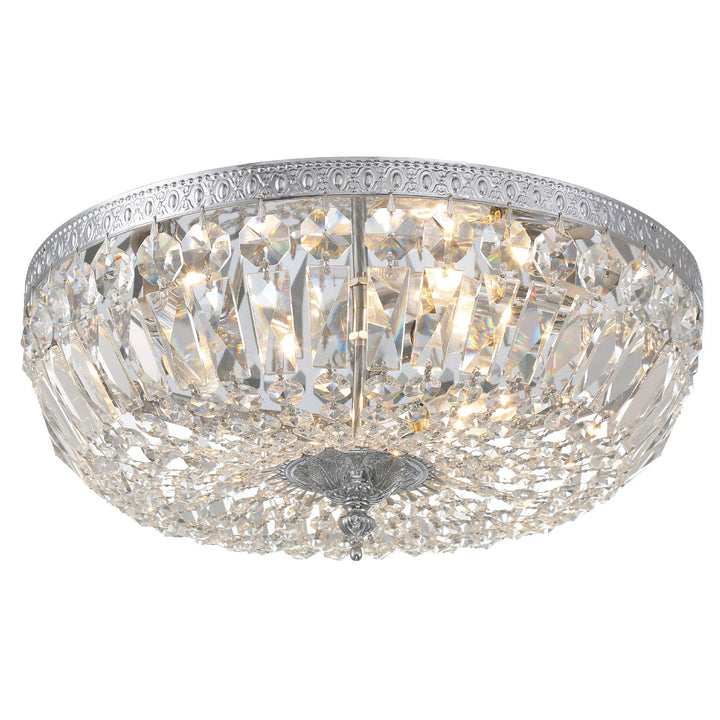 Crystorama Crystorama Crystorama 3 Light Spectra Crystal Polished Chrome Flush Mount