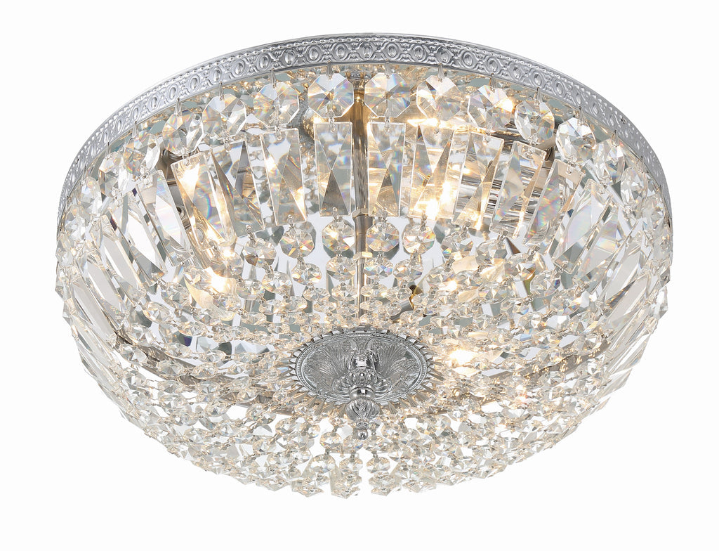 Crystorama Crystorama Crystorama 3 Light Swarovski Strass Crystal Polished Chrome Flush Mount