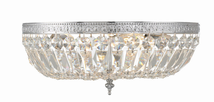 Crystorama Crystorama Crystorama 3 Light Swarovski Strass Crystal Polished Chrome Flush Mount