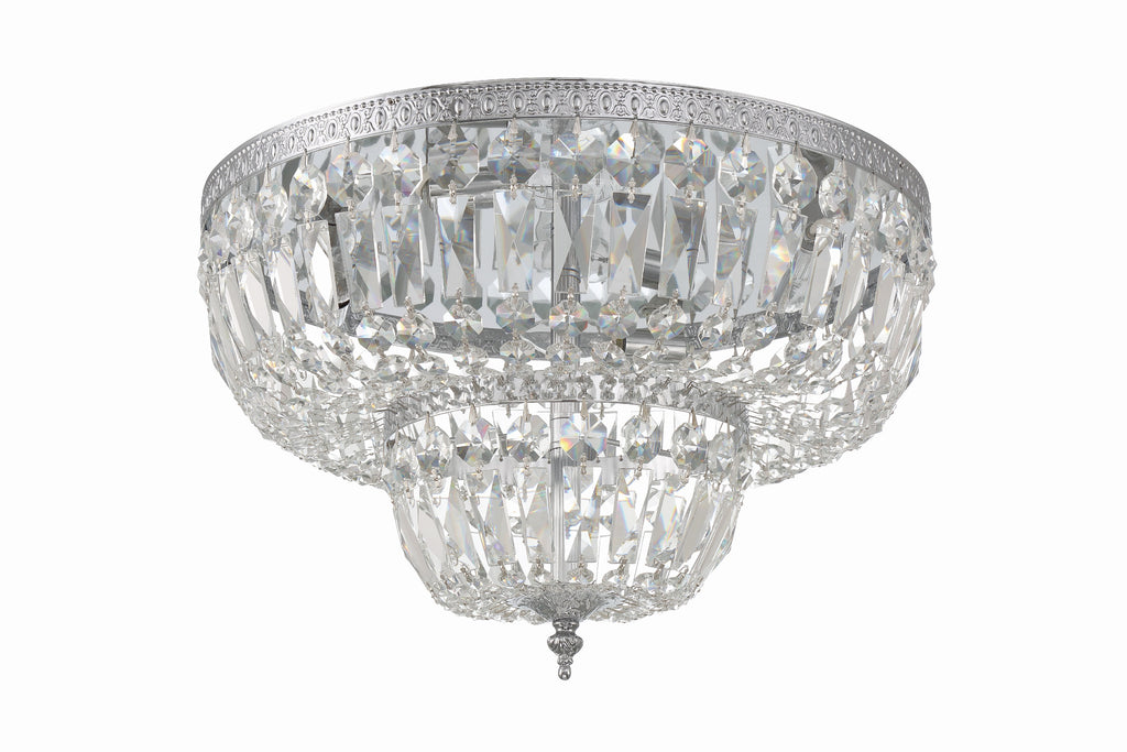 Crystorama Crystorama Crystorama 4 Light Spectra Crystal Polished Chrome Flush Mount