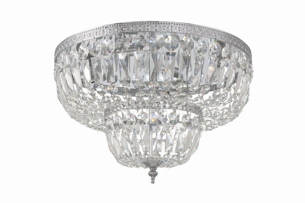 Crystorama Crystorama Crystorama 4 Light Swarovski Strass Crystal Polished Chrome Flush Mount