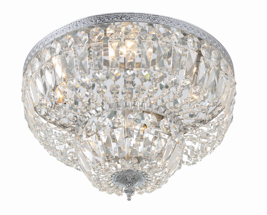 Crystorama Crystorama Crystorama 4 Light Swarovski Strass Crystal Polished Chrome Flush Mount