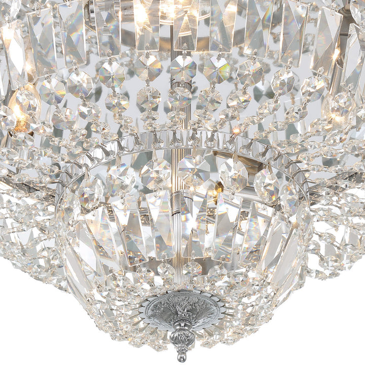 Crystorama Crystorama Crystorama 4 Light Swarovski Strass Crystal Polished Chrome Flush Mount