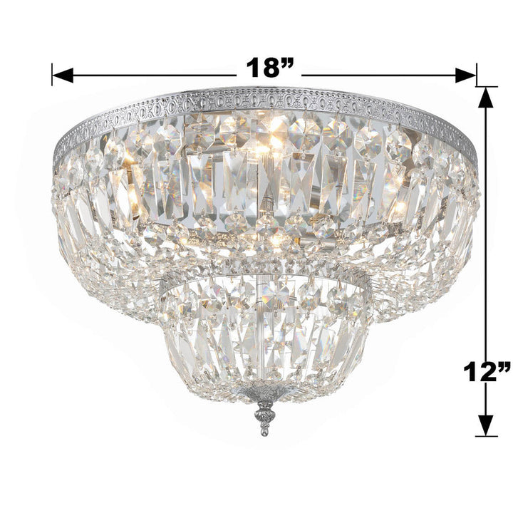 Crystorama Crystorama Crystorama 4 Light Swarovski Strass Crystal Polished Chrome Flush Mount