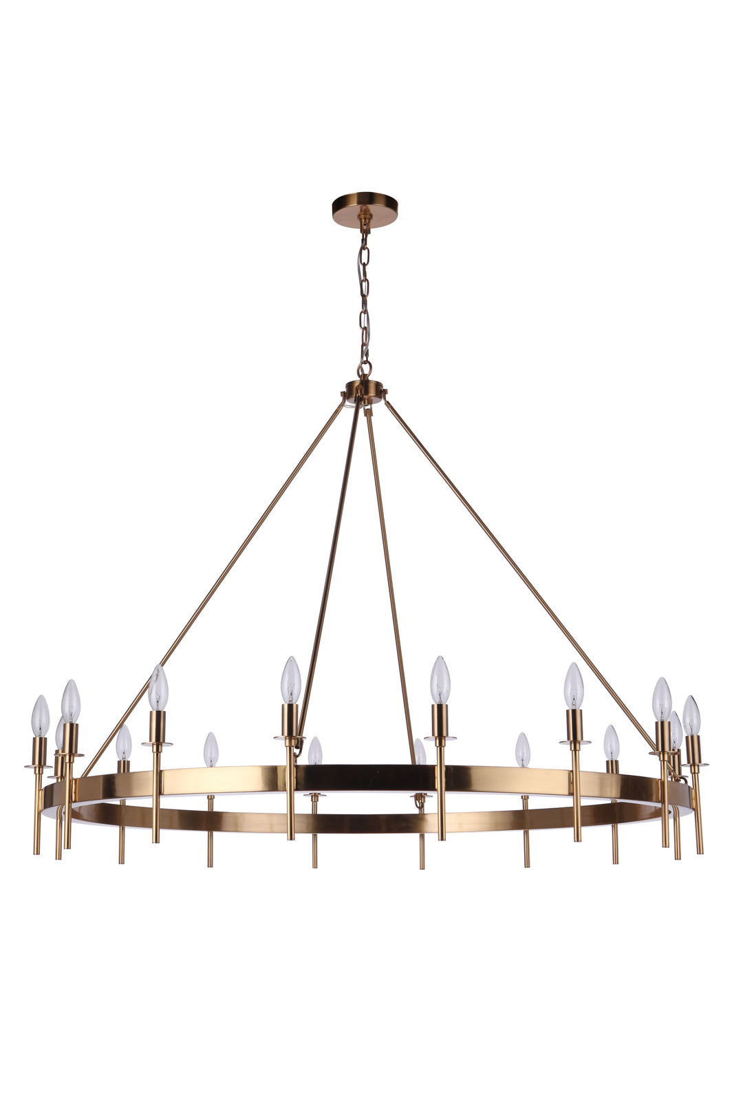 CRAFTMADE Larrson 16 Light Chandelier in Satin Brass