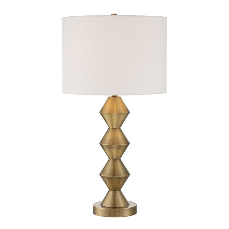 CRAFTMADE 1 Light Plated Metal Base Table Lamp in Antique Brass