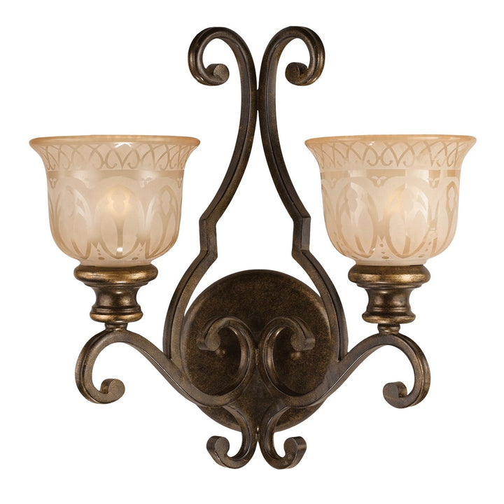 Crystorama Crystorama Norwalk 2 Light Bronze Umber Sconce