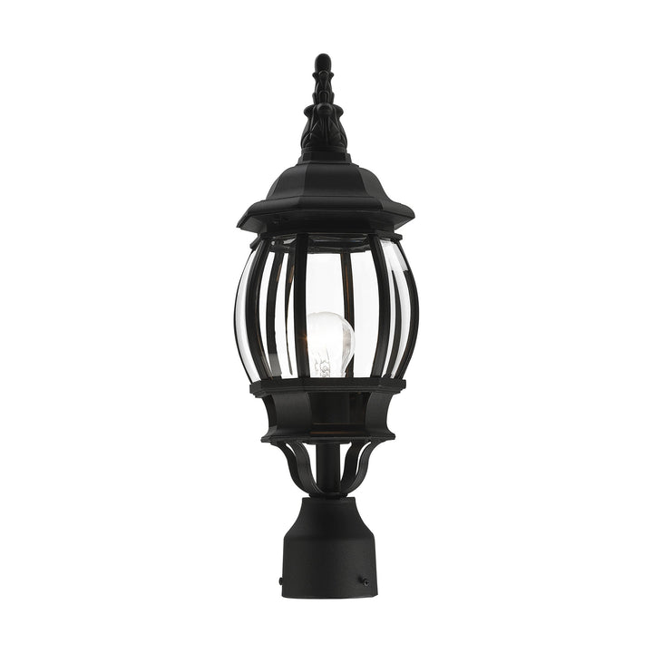 1 Light Textured Black Outdoor Post Top Lantern Livex