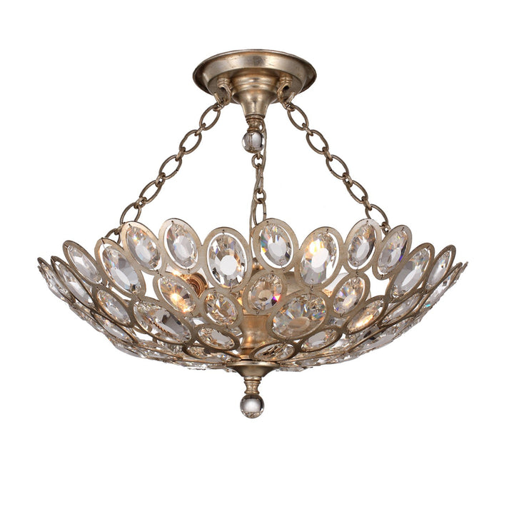 Crystorama Crystorama Sterling 3 Light Distressed Twilight Semi Flush Mount