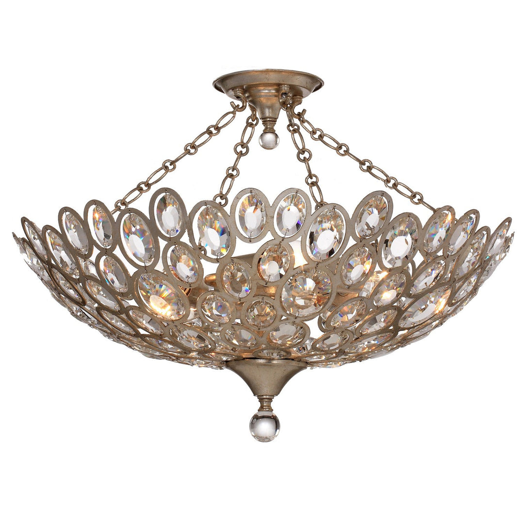 Crystorama Crystorama Sterling 5 Light Distressed Twilight Semi Flush Mount