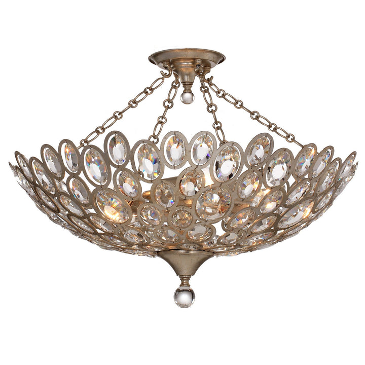 Crystorama Crystorama Sterling 5 Light Distressed Twilight Semi Flush Mount