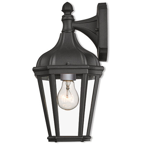 1 Light Textured Black Outdoor Wall Lantern Livex