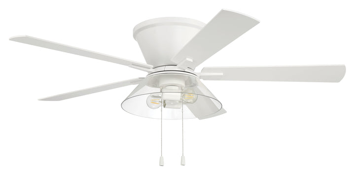 CRAFTMADE 52" Insight White Finish, White/Washed Oak Blades, Integrated Light kit Included