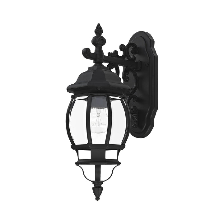 1 Light Textured Black Outdoor Wall Lantern Livex